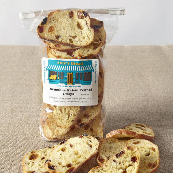 Semolina Raisin Fennel Crisps